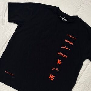 YoungLA Black Tee with Red Accents